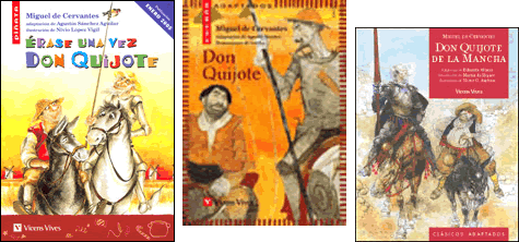 Ediciones para niños y edición completa del Quijote de la editorial Vicens Vives