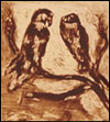 Marc Chagall. 'L'àliga i el mussol'. Faules de La Fontaine (1927)