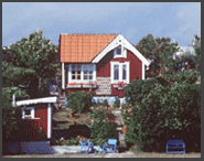 Casa típica sueca con jardín
