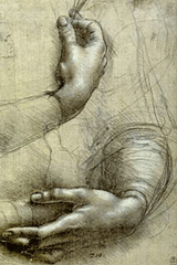 Estudio de manos femeninas. Leonardo da Vinci